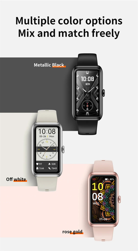 Fitness Tracker with Heart Rate & Sleep Monitor - Waterproof Smart Watch for Women & Men