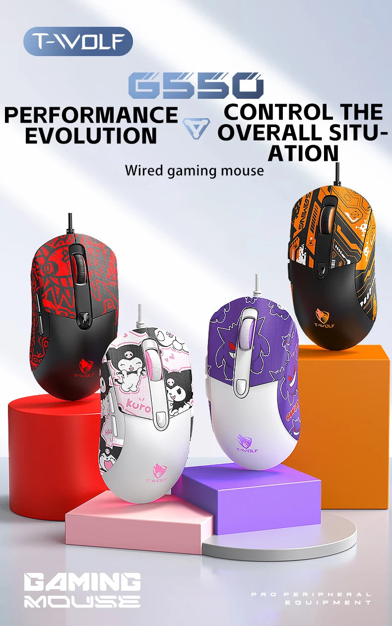 Wired Gaming Mouse - 6-Key High Precision Optical Mouse for PC & Laptop