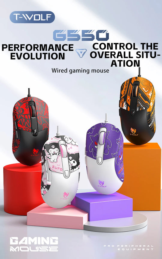 Wired Gaming Mouse - 6-Key High Precision Optical Mouse for PC & Laptop