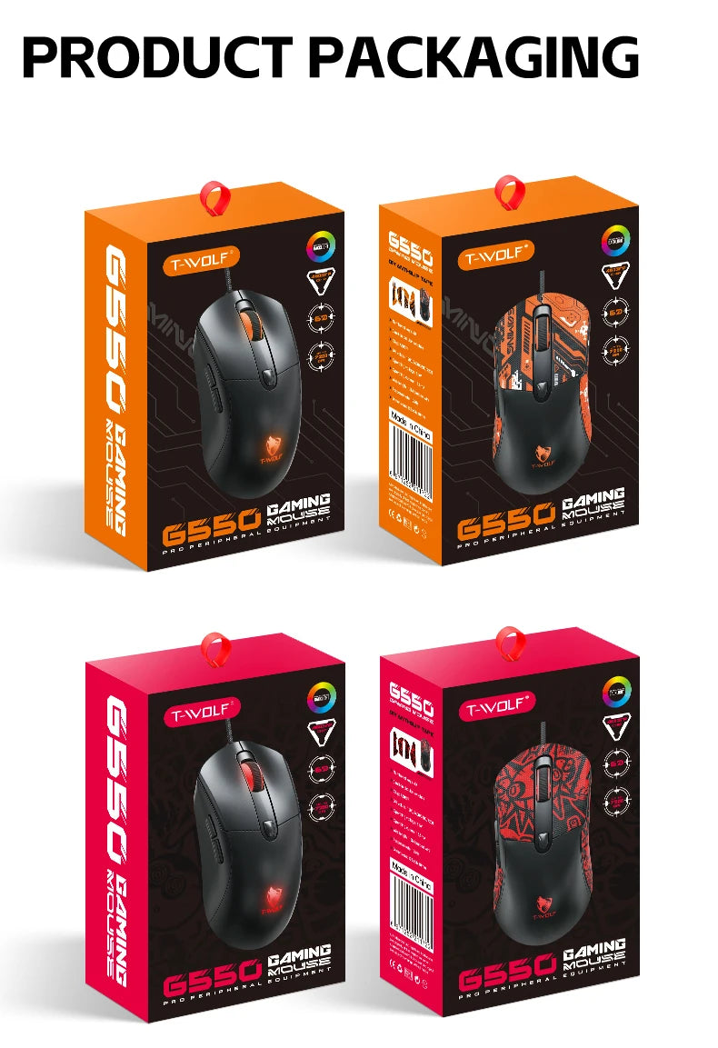 Wired Gaming Mouse - 6-Key High Precision Optical Mouse for PC & Laptop