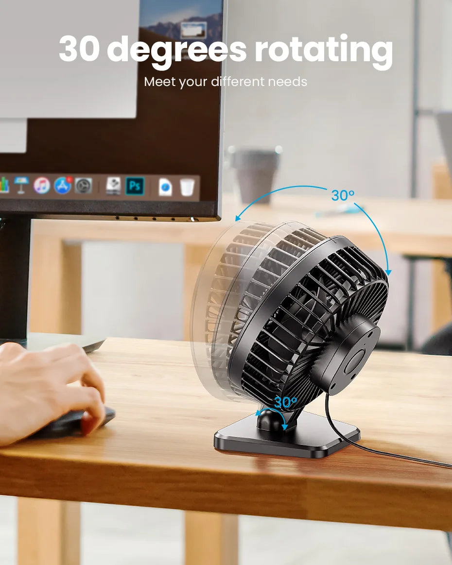 GAIATOP Mini USB Desktop Fan - Portable Quiet Cooling Fan with 3 Speed Settings