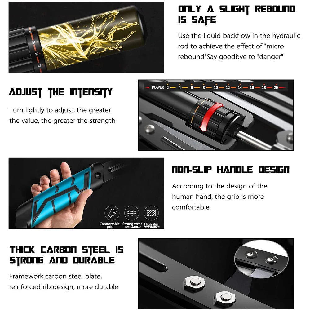 Adjustable Hydraulic Power Twister, Arm Forearm Exerciser, Chest Expander for Arm, Biceps, Abdomen, Muscle Strength Training