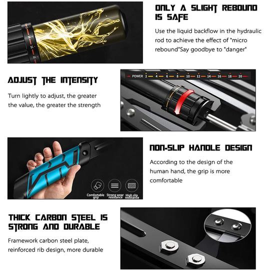 Adjustable Hydraulic Power Twister, Arm Forearm Exerciser, Chest Expander for Arm, Biceps, Abdomen, Muscle Strength Training