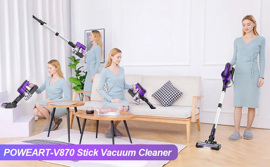Cordless Vacuum Cleaner - 30KPa 8-in-1 Stick for Hardwood Floors, Pet Hair & Car