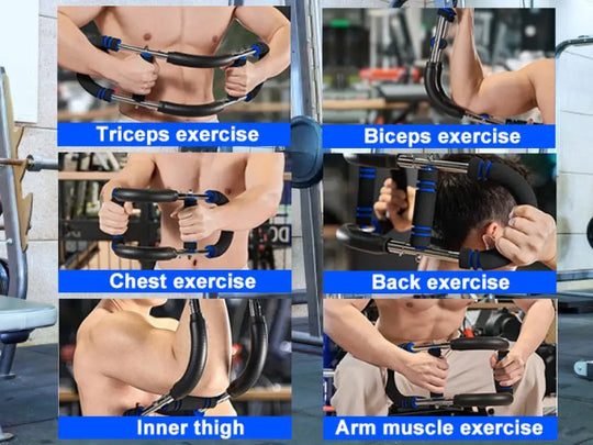 65*17.5cm Twister Arm Exerciser With Foam Handle 40-50kg Adjustable Chest Workout Bar Forearm Triceps Muscle Fitness Equipment