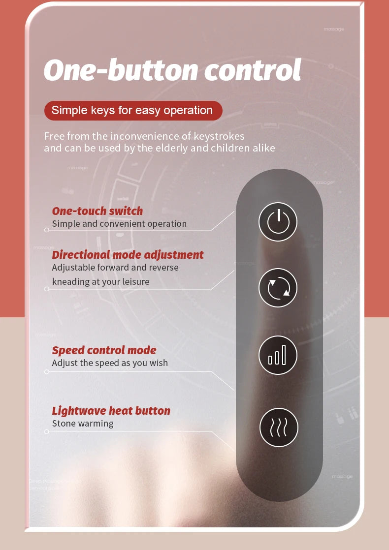 Electric Moxibustion Heating Belt Massager Neck Waist Leg Massage Improve Indigestion