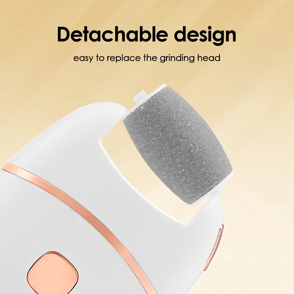 Electric Foot Callus Remover - Rechargeable Pedicure Tool, 2-Speed, LED Light, Diamond Grinding Head