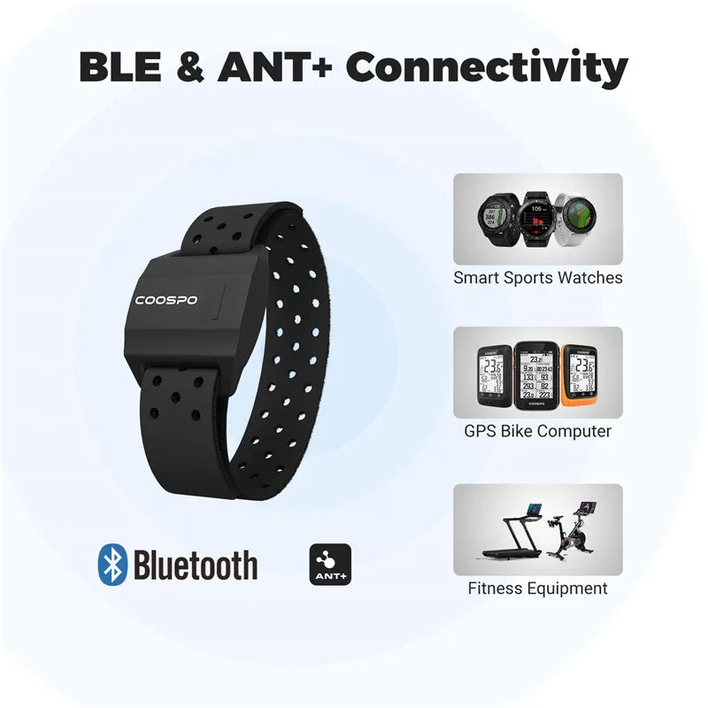Heart Rate Monitor Armband - Optical Bluetooth 4.0 ANT+ for Garmin, Wahoo & Bike Computer