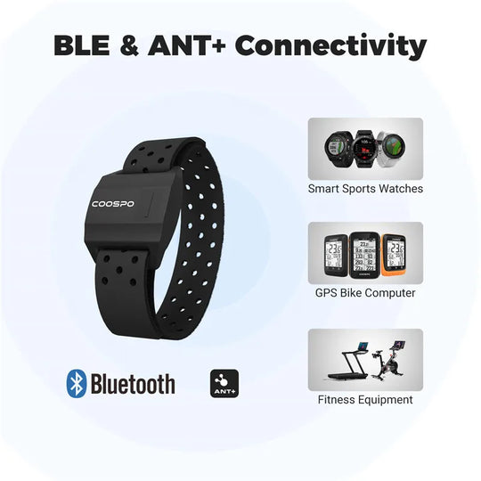 Heart Rate Monitor Armband - Optical Bluetooth 4.0 ANT+ for Garmin, Wahoo & Bike Computer