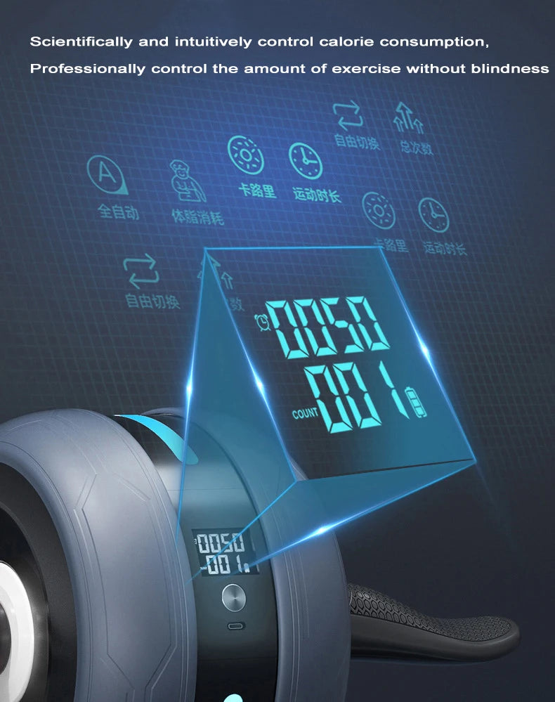 Intelligent Automatic Rebound Ab Roller, Abdominal Wheel for camping, Silent Fitness, Abdominal Strengthening Wheel