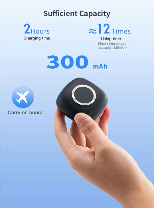 Smart Ring Fitness Tracker - Heart Rate Sleep Monitor with Charging Case