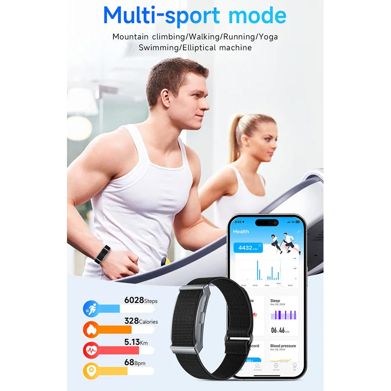 Smart Bracelet - Heart Rate & Blood Oxygen Monitor Fitness Tracker for Men & Women