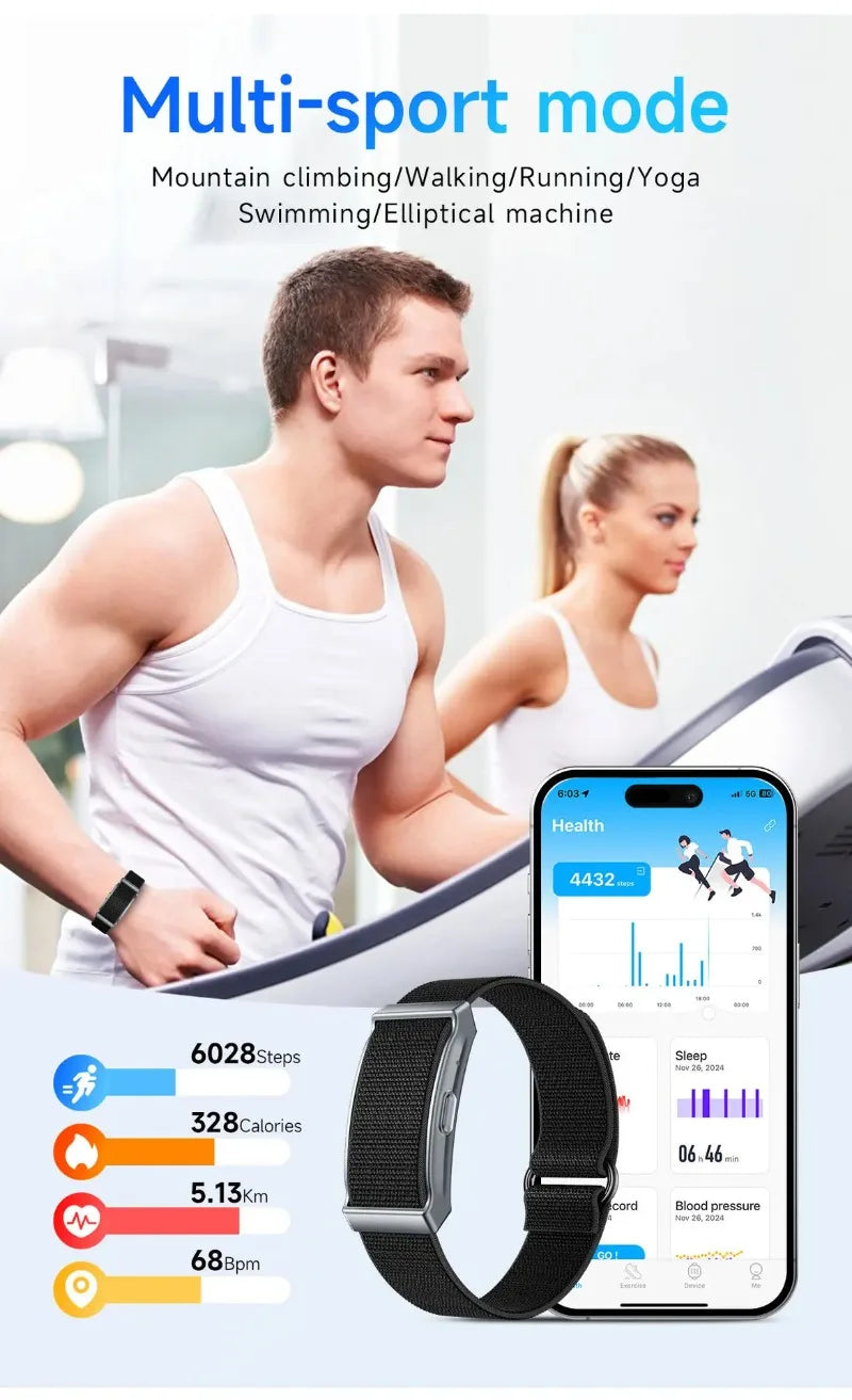 Smart Bracelet - Heart Rate & Blood Oxygen Monitor Fitness Tracker for Men & Women
