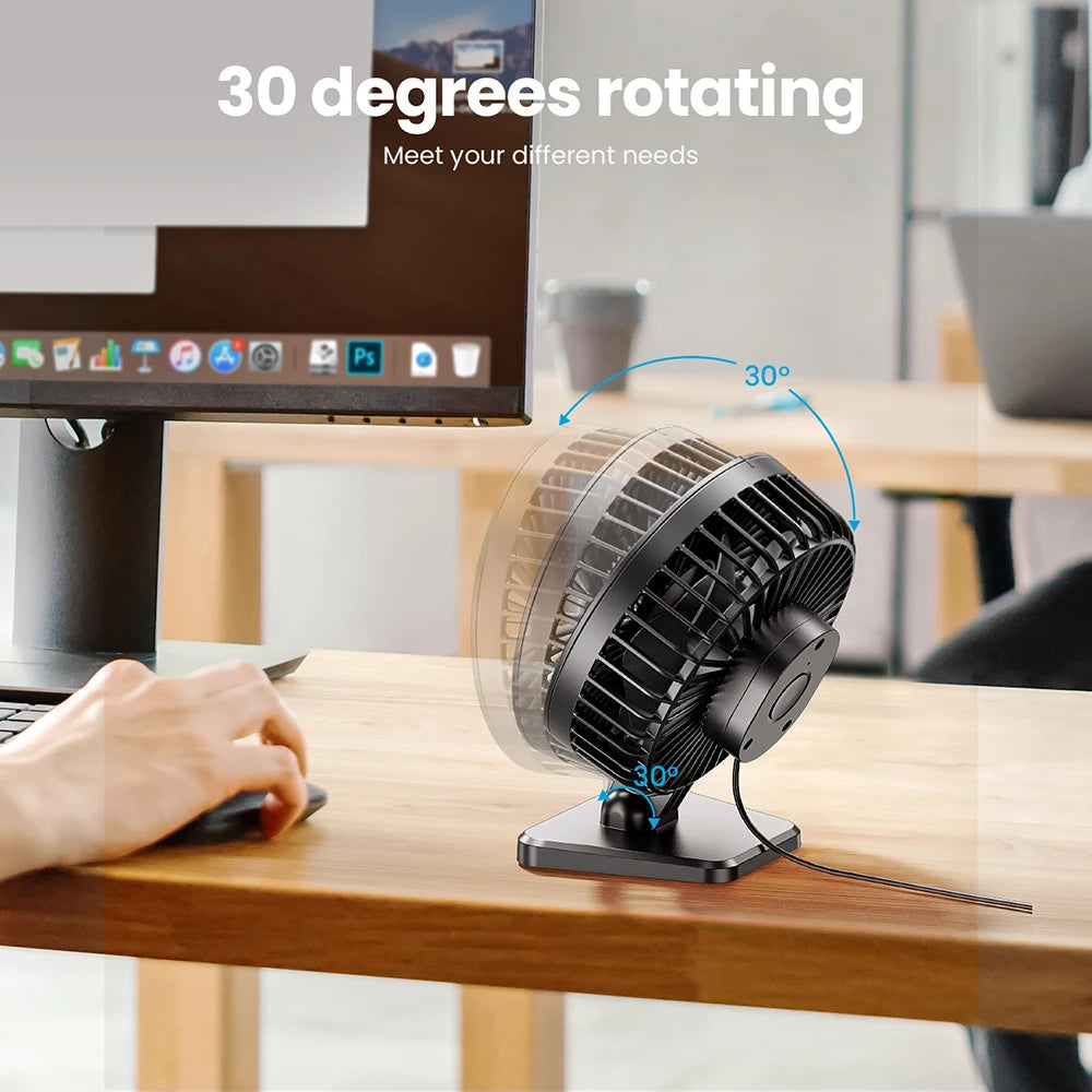 GAIATOP Mini USB Desktop Fan - Portable Quiet Cooling Fan with 3 Speed Settings