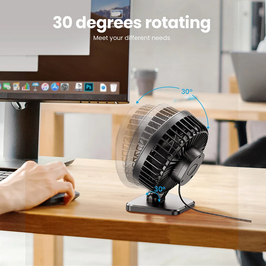GAIATOP Mini USB Desktop Fan - Portable Quiet Cooling Fan with 3 Speed Settings