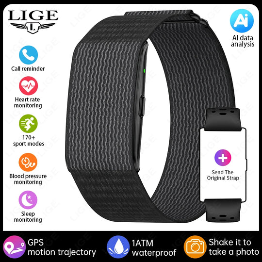 GPS Smart Watch - Heart Rate Blood Pressure Health Tracker Call Reminder