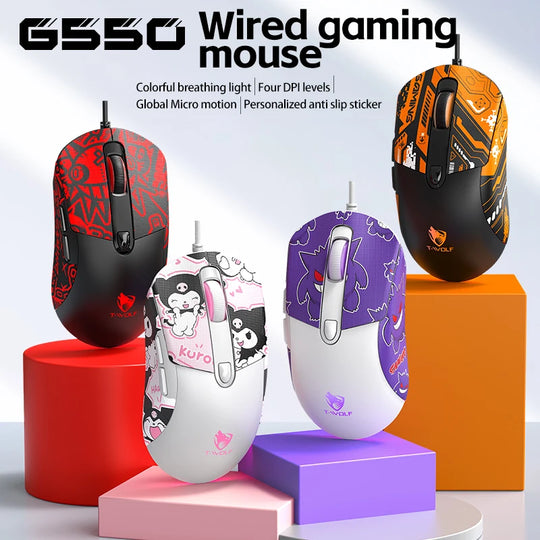 Wired Gaming Mouse - 6-Key High Precision Optical Mouse for PC & Laptop