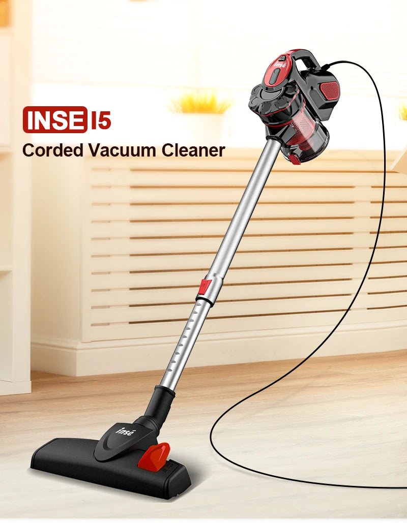 Corded Vacuum Cleaner - 18KPa 600W 4-in-1 Stick & Handheld for Home & Pet Hair