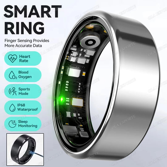 Smart Ring - Bluetooth Health Monitor Heart Rate Blood Oxygen Tracker