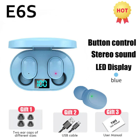 TWS Bluetooth Earbuds - Wireless Noise Cancelling Earphones with HD Microphone