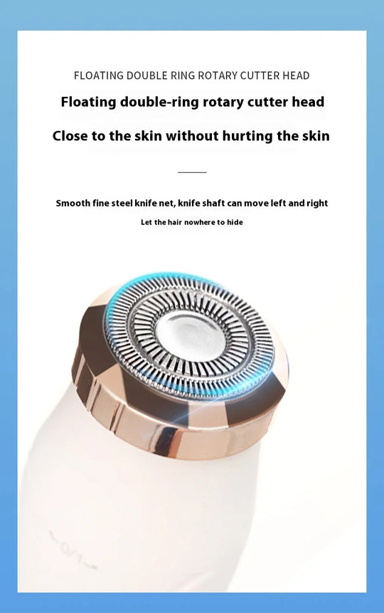 Portable Electric Lady Shaver - Armpit, Bikini, Arm, Leg & Face Hair Removal - Painless