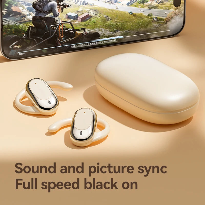 Open-Ear Wireless Earbuds - Bluetooth Low Latency Gaming Sports Headphones