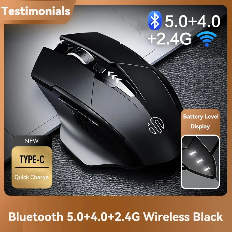 Wireless Mouse F1S - Silent Ergonomic, 2400 DPI, 500mAh - for PC, Laptop & Tablet