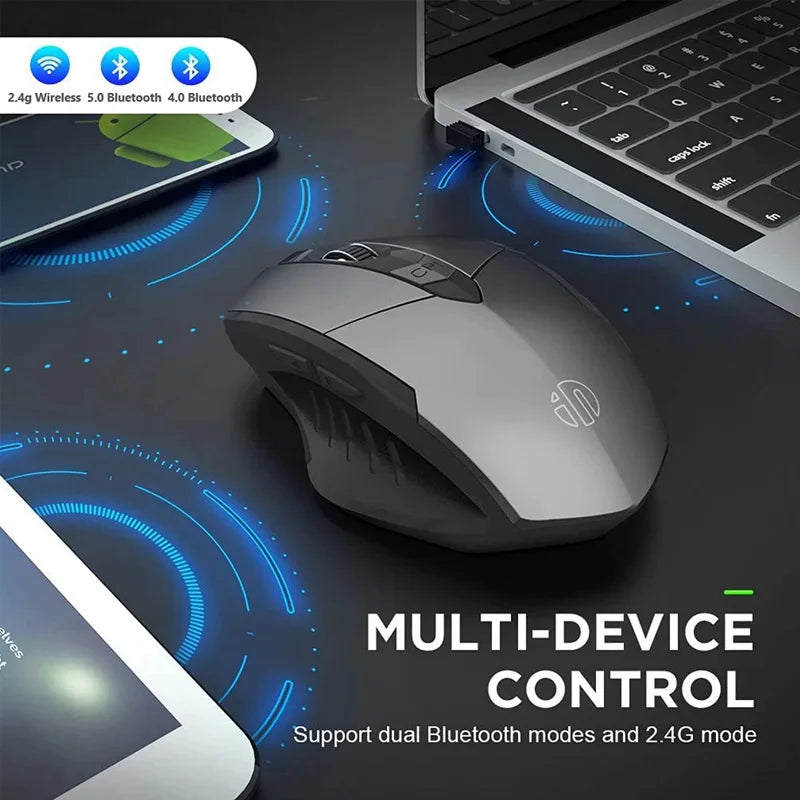 Wireless Mouse F1S - Silent Ergonomic, 2400 DPI, 500mAh - for PC, Laptop & Tablet