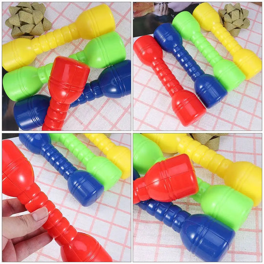 2Pcs Plastic Dumbbells Children'S Sports Fitness Dumbbells Fitness Equipment Children Dumbbell Toddler Toys Fitness kids Barbell