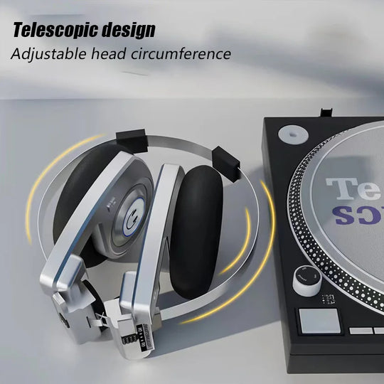 Wireless Retro Over-Ear Headphones - Bluetooth Foldable Noise Cancelling