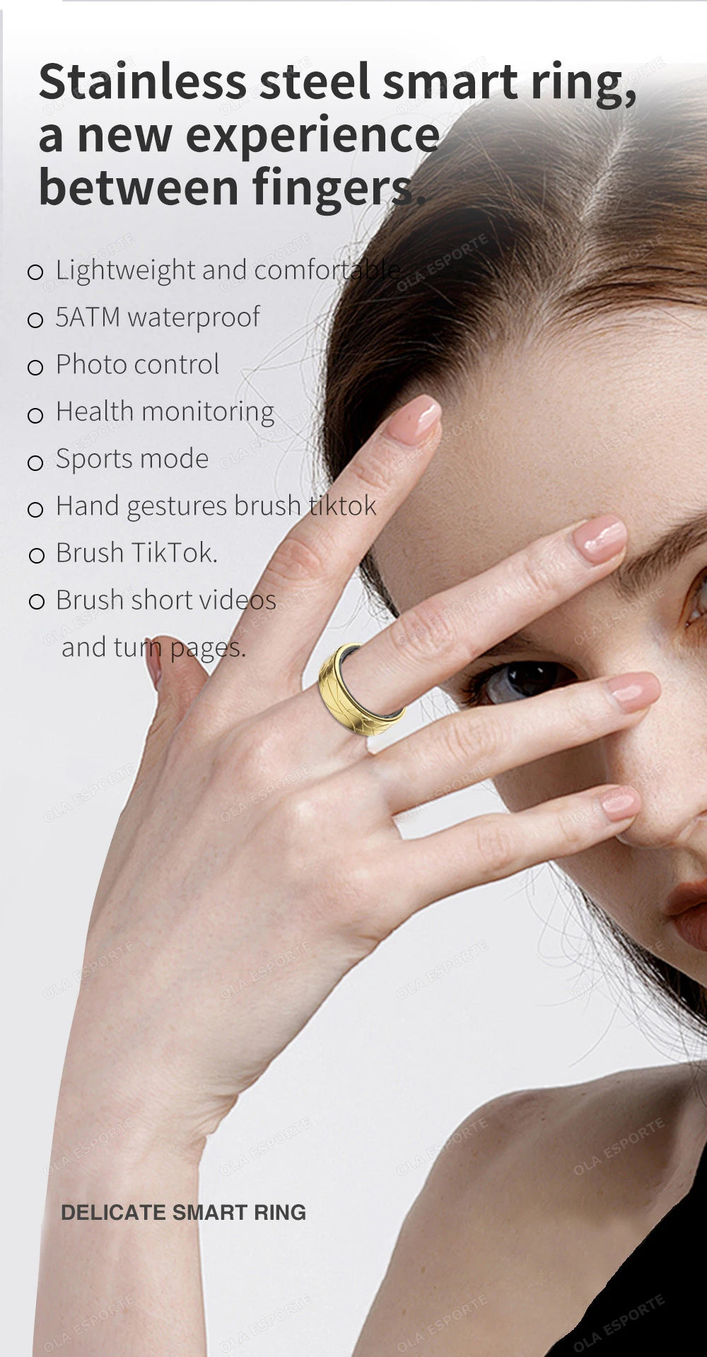 Smart Ring - Heart Rate Blood Oxygen Monitor IP68 Waterproof