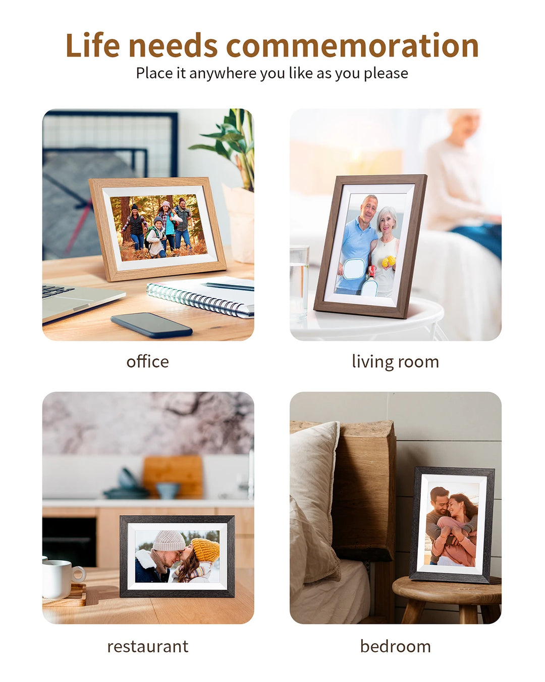 10.1 Inch WiFi Digital Picture Frame, 1280x800 IPS HD