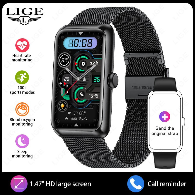 Fitness Tracker with Heart Rate & Sleep Monitor - Waterproof Smart Watch for Women & Men