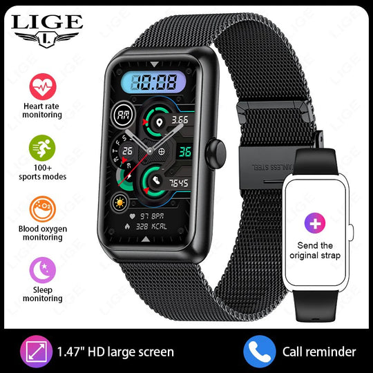 Fitness Tracker with Heart Rate & Sleep Monitor - Waterproof Smart Watch for Women & Men
