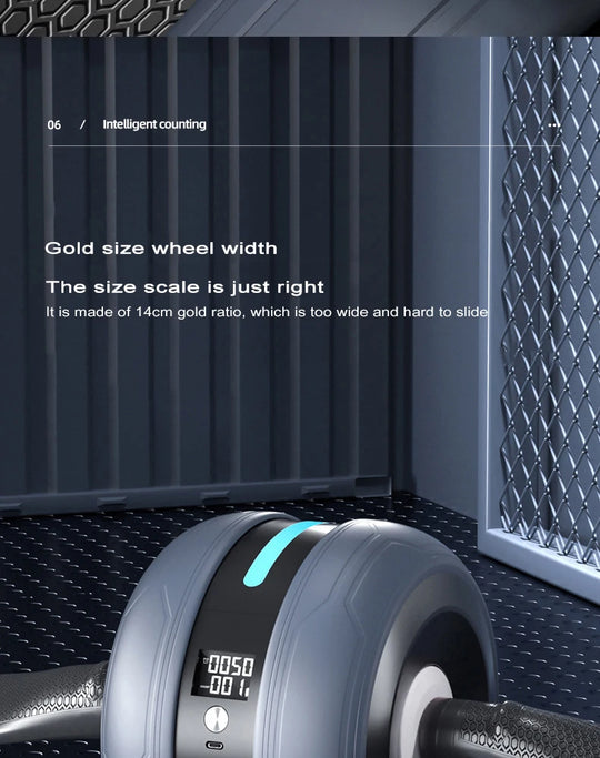 Intelligent Automatic Rebound Ab Roller, Abdominal Wheel for camping, Silent Fitness, Abdominal Strengthening Wheel