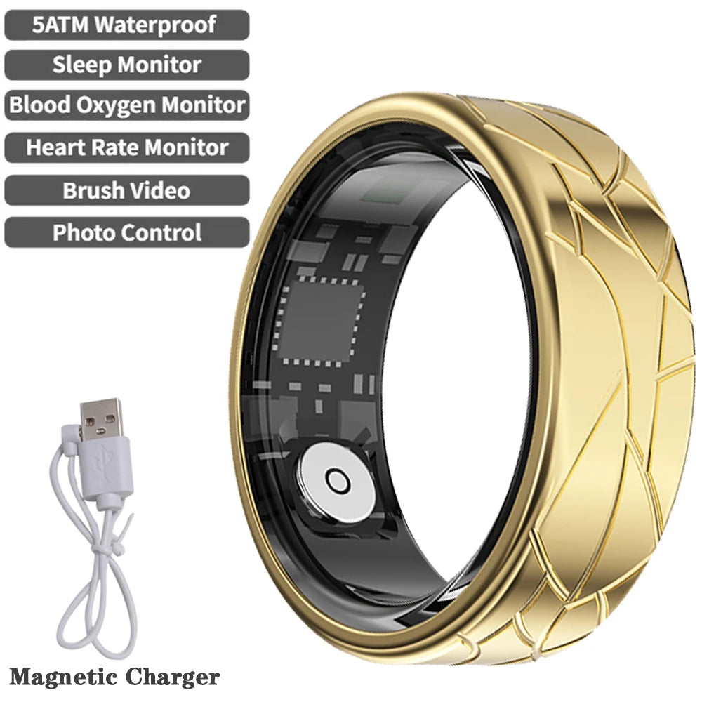 Smart Ring - Heart Rate Blood Oxygen Monitor IP68 Waterproof