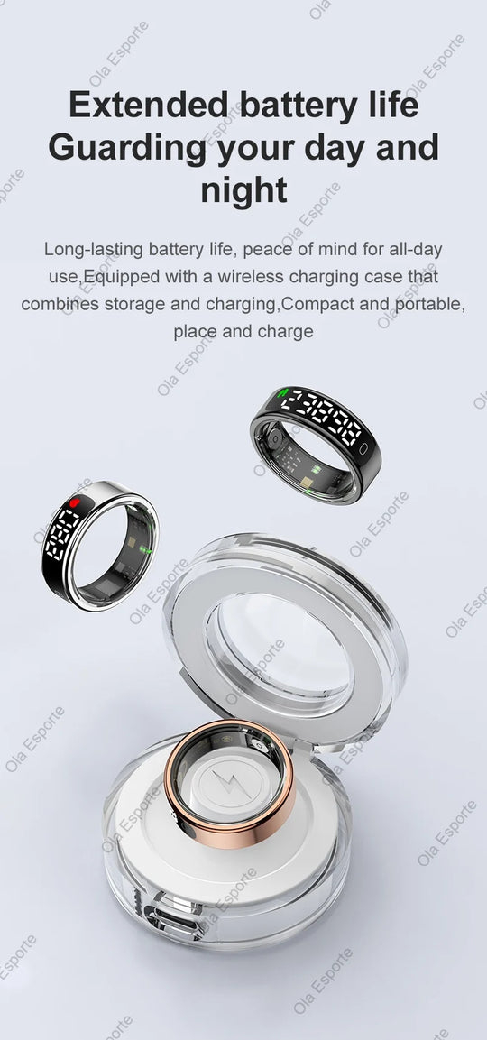 Smart Ring - 5ATM Waterproof with Heart Rate, Sleep & Health Monitoring