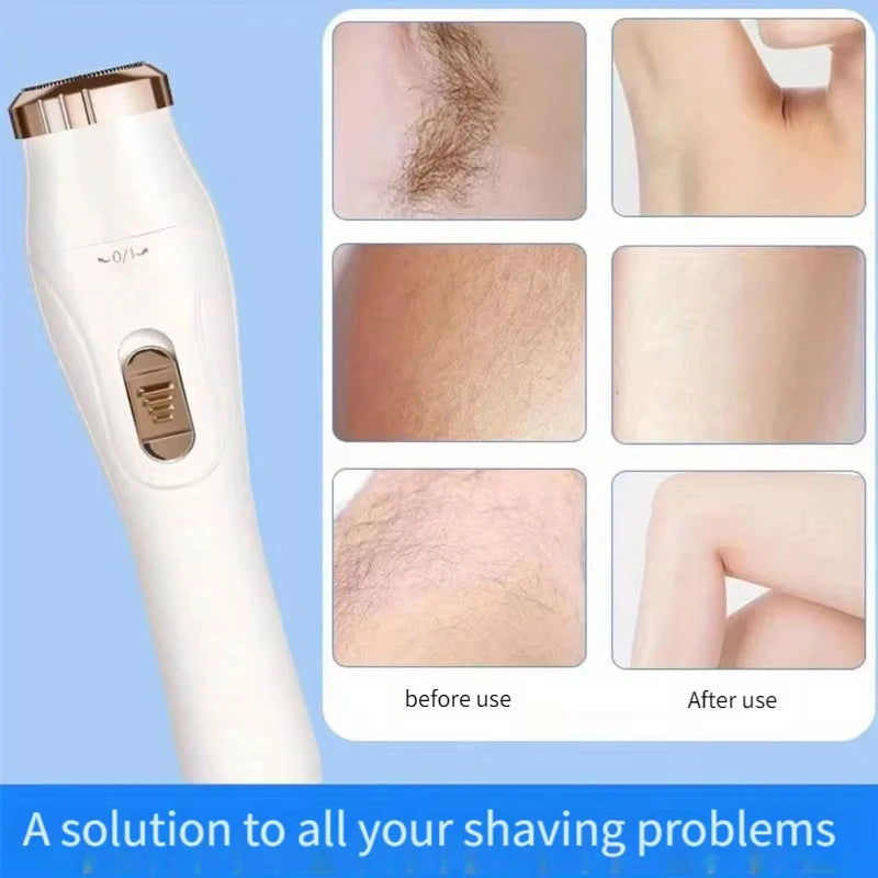 Portable Electric Lady Shaver - Armpit, Bikini, Arm, Leg & Face Hair Removal - Painless