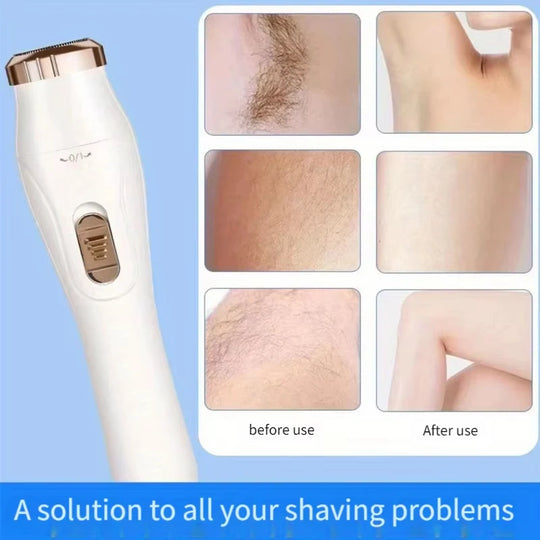 Portable Electric Lady Shaver - Armpit, Bikini, Arm, Leg & Face Hair Removal - Painless