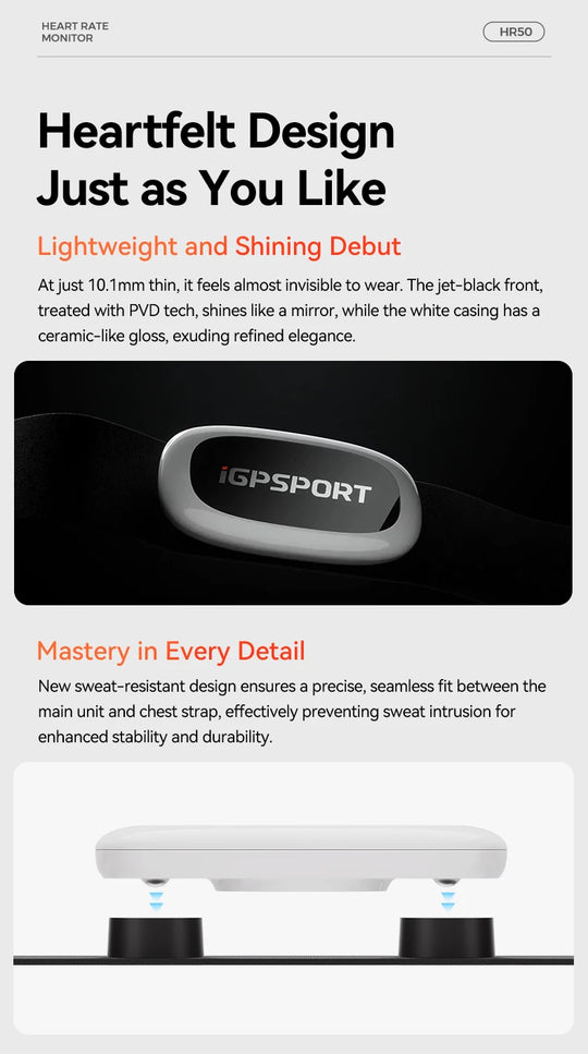 Heart Rate Monitor Sensor - Waterproof Bike Computer Fitness Tracker