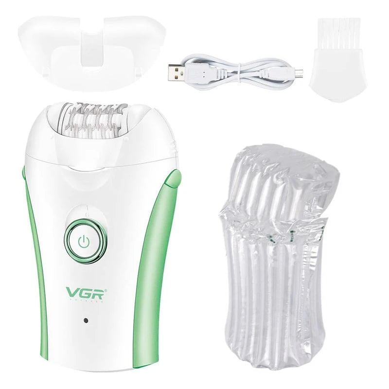 Women Electric Epilator - Wet & Dry, 32 Tweezers, 2 Speeds, USB Charging - for Face, Body, Legs & Bikini