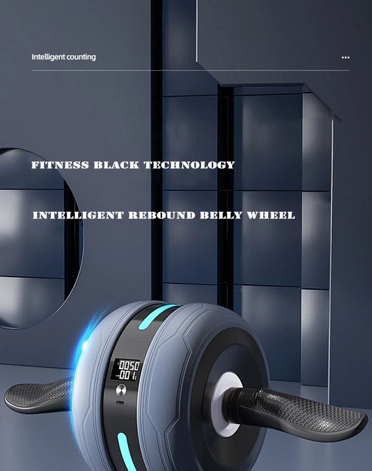 Intelligent Automatic Rebound Ab Roller, Abdominal Wheel for camping, Silent Fitness, Abdominal Strengthening Wheel