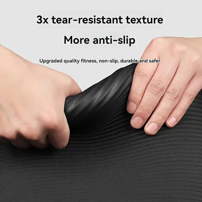 Thick Non-Slip Yoga Mat - Durable NBR Rubber for Home Fitness & Workouts