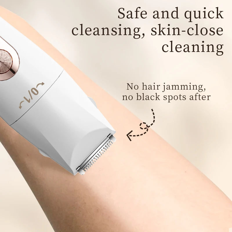 Women's Electric Shaver - Wet & Dry, Detachable Blade, Portable - Bikini, Body, Underarms & Legs - 3-in-1