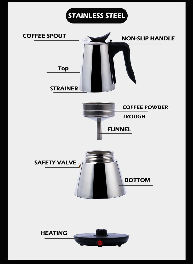 Espresso Coffee Maker Italian Cuban Classic Coffee Pot