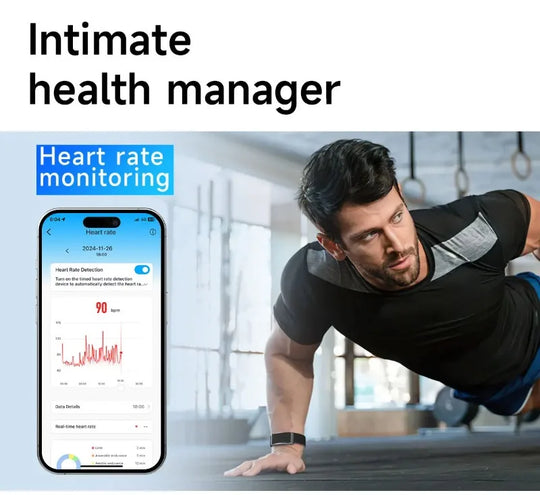 Smart Bracelet - Heart Rate & Blood Oxygen Monitor Fitness Tracker for Men & Women