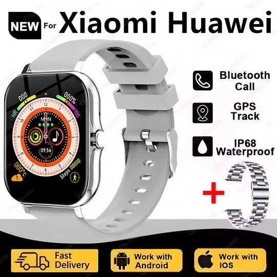 Smart Watch - AMOLED Bluetooth Call GPS NFC Waterproof Fitness Tracker