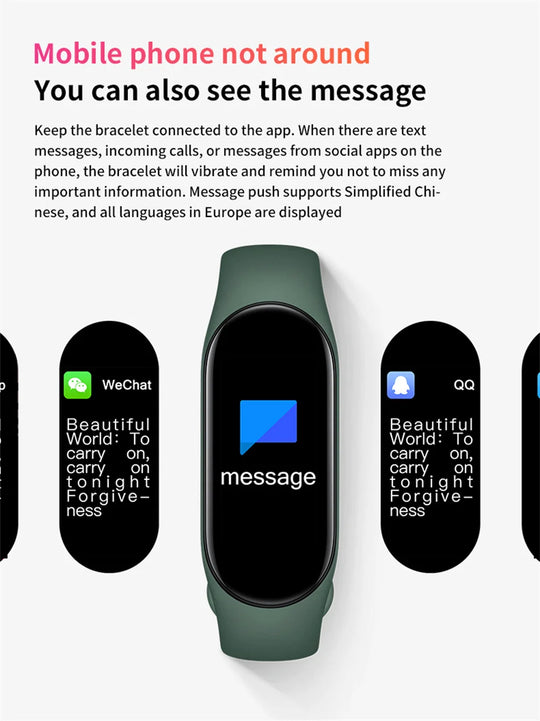 M8 Smart Watch - Fitness Tracker with Heart Rate Monitor for Android & iOS