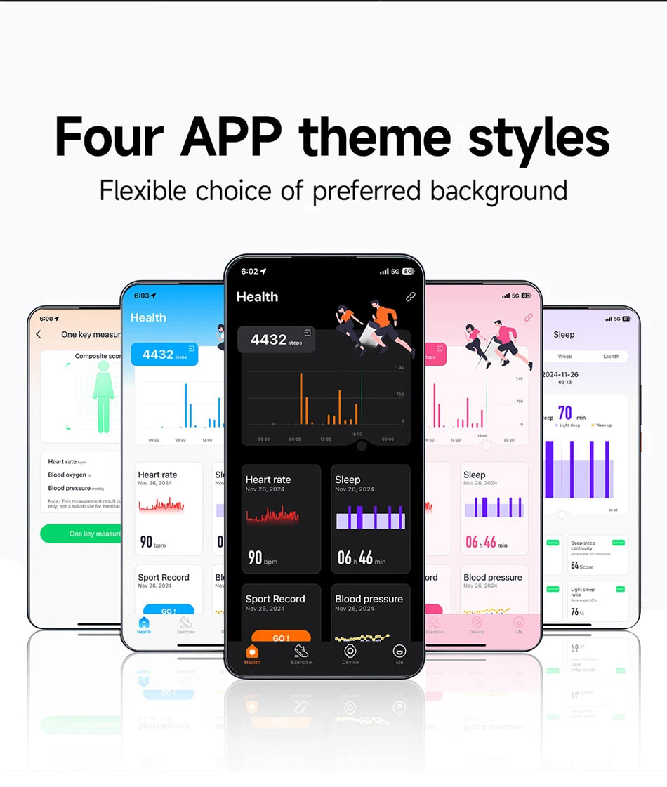 GPS Smart Watch - Heart Rate Blood Pressure Health Tracker Call Reminder