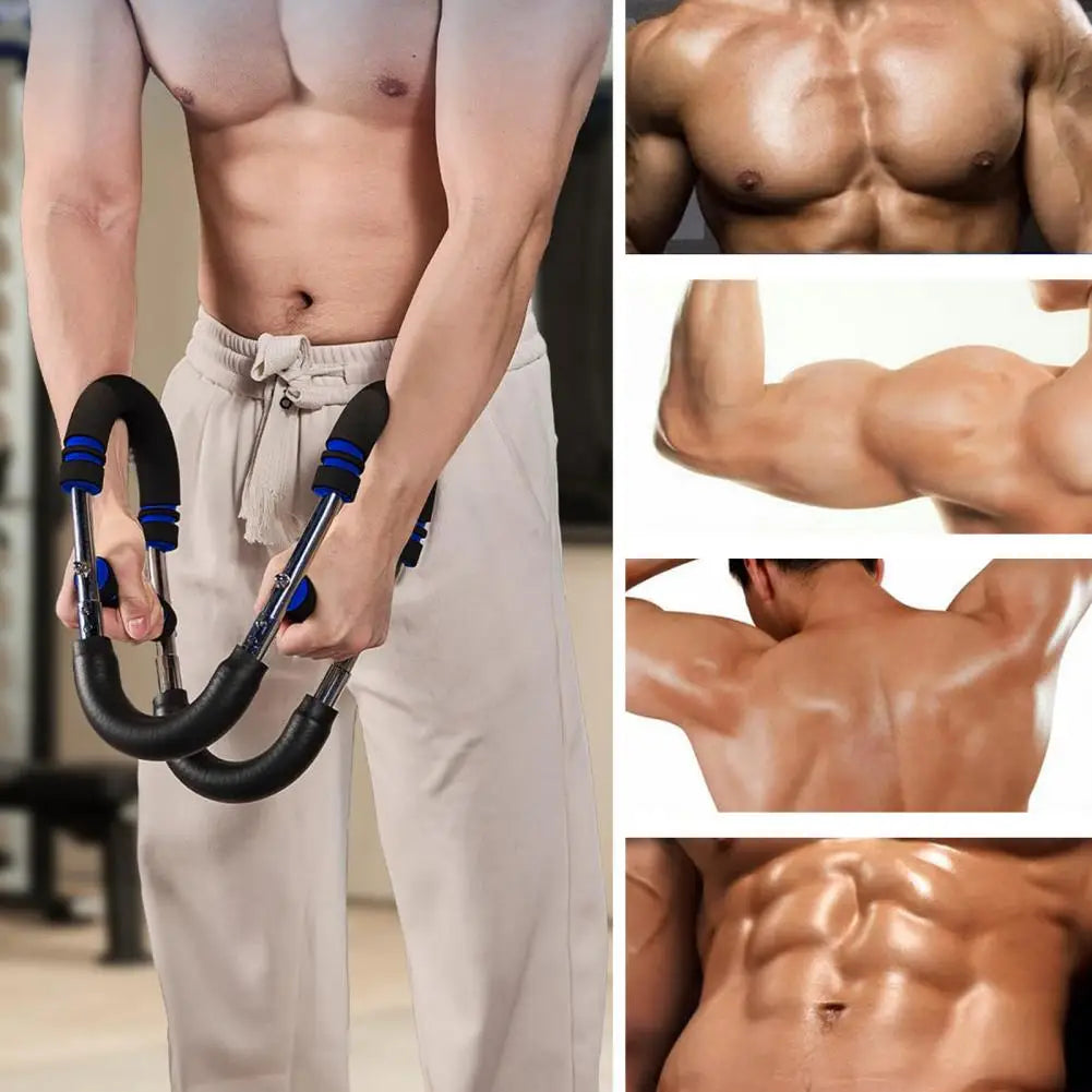 65*17.5cm Twister Arm Exerciser With Foam Handle 40-50kg Adjustable Chest Workout Bar Forearm Triceps Muscle Fitness Equipment